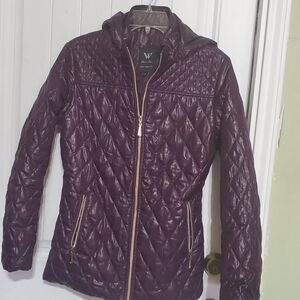 White Mark Winter Women’s Purple Puffer Coat Size M